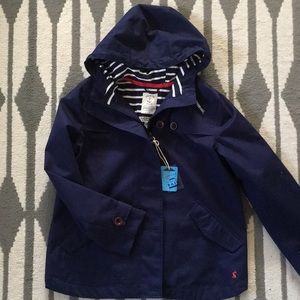 Joules Sz 10 Right as Rain Waterproof Jacket Navy